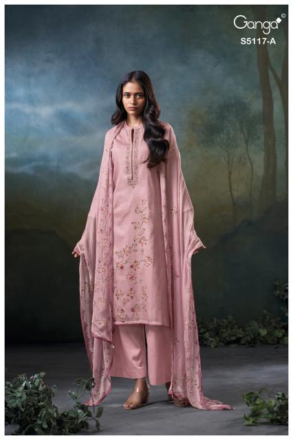 Ganga jazel 5117 wholesale party wear unstitched dress material